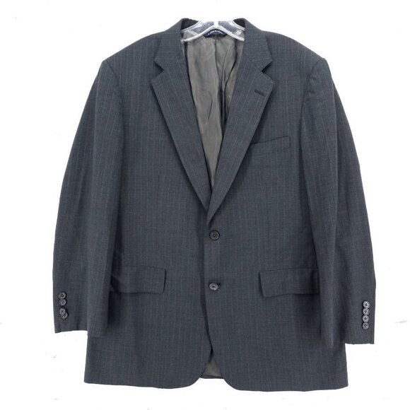 BROOKS BROTHERS Brooksease Dark Gray Pinstripe 100% Wool Suit Jacket Blazer 42R